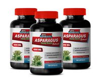 Brain Support Supplement Improve Memory Focus and Brain Function - Asparagus 600 MG - Young Shoots Extract - Premium Dietary Supplement - Digestive Supplements for Men - 3 Bottles 300 Capsules