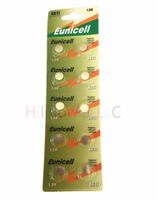 Hillflower 10 Piece AG11 LR58 LR721 G11 362A 361 162 Card 0% Hg 1.5V Long Duration Alkaline New Battery