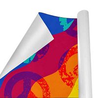Gift Wrapping Paper Roll Peace Rainbow Stripe for Birthday,Holiday,Wedding,Baby Shower Gift Wrap - 3Rolls - 58inch x 23inch Per Roll