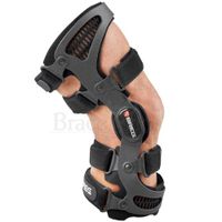 Hinged Knee Brace Medium Hook and Loop Strap Closure 18 to 19-1/2 Inch Circumference Right Knee - 1 Each