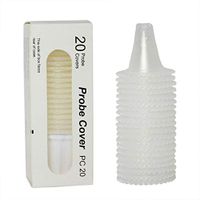 MEETCUTE 100 Count Disposable Ear Thermometer Covers,Earmuffs Ear Thermometer Earcap Replacement Lens Filters Probe Covers Digital Thermometers Cover Caps Adult,Child,Baby (20pcs)