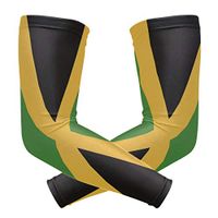 Anyangquji Jamaican Flag Pride Arm Sleeve Protectiv for Man Elbow Brace for Arthritis (1 Pair)