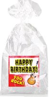 Happy Birthday Guitar You Rock! Party Favor Bags with Ties - 12pack