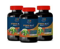 Stress and Anxiety Relief - Stress B and C Natural Complex - Anxiety Relief - Lifts Mood - Mood Boost Men - 3 Bottle (270 Tablets)