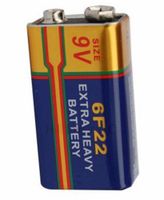 Hillflower 6 Pieces 6F22 6LR61 Bulk 9V Heavy Duty Long Duration Carbon Zinc Light Prime Battery