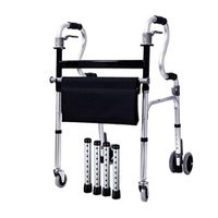 Walkers Brake Aluminum Folding Pulley Can Sit Standing Armrest Walking Rehabilitation Training Elderly Disabled Persons Corner 59cm49cm86cm MUMUJIN