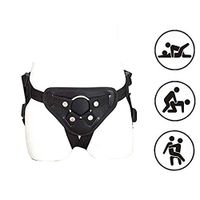 Black Hollow Elastic Strǎp-on Wearable Harness Belt Pants Pěggíng for Coǔples