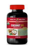 Focus Formula Support Brain Health - Coconut Oil Organic 2000 MG - Medium Chain Fatty ACIDS - Coconut Oil Extra Virgin Organic - 1 Bottle 60 Softgels