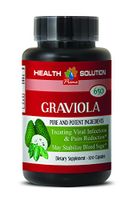 Bone Health Supplements - GRAVIOLA Extract 650 Mg - Soursop - Graviola Pills - 1 Bottle 100 Capsules