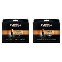 Duracell Optimum 1.5V Alkaline AA Batteries - Double A Battery 12 Count with AAA Alkaline Batteries |1.5V Triple A Battery 12 Count