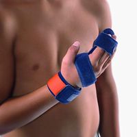 BORT 112770 DIGISOFT®- Wrist Brace/Finger Splint, Two Finger Immobilizer, Broken Joint, Trigger Finger, Sprain, Straighten Finger, Middle. Index, Pinky Knuckle (Kids, Blue)