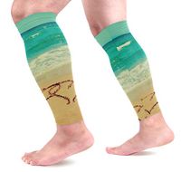 LEVEIS Love Hearts Compression Sleeves 1 Pair,Leg Performance Support for Shin Splint Calf Pain Relief Men & Women Guards Sleeves for Running Cycling