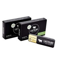 LactoJoy Lactase Tablets | Helps with Lactose Intolerance | Contains 2 x 45 Pcs of Extra-Strength Dose (14,500 FCC) Lactase Enzyme Tablets | 100% Vegan | Supports Lactose Digestion | Chemical Free