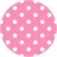 New Pink Dots Round Plates | 8 Ct. | 9"