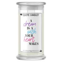 Jewelry Candles 💍 Quote A Dream is a Wish Your Heart Makes | Jewel Valued at $15 - $7,500 | 21oz Jar Soy Wax | Surprise Me! | Bedtime Spa