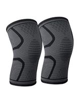 Laifugo CS-15 Knee Compression Sleeves (1 Pair) - Crossfit Knee Brace, Knee Support and Pain Relief in Weight Lifting, Knee Sleeves for Both Men & Women (S, Black)