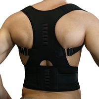 AOFIT 10PCS Magnets Back Support Belt for Posture Correction and Back Pain Support - Unisex (XL,Black)