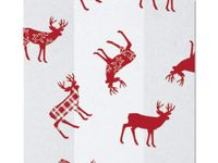 10ct Small Red Plaid Deer 7x2x3" Cello Cellophane Treat Food Snack Bags nfLG -474