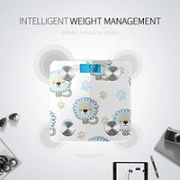 Bluetooth Smart Weight Digital Scale Cartoon Cute Animated Animal Lion Scale Body Fat Body Fat Composition Monitor Analyzer with Smartphone App for Body Management-396 Lbs