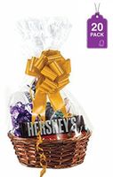 Clear Basket Bags, 20 Pack, Clear Cellophane Wrap for Baskets & Gifts 18"x 30" 1.5 Mil Thick (20)