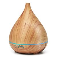 ASAKUKI 400ml Essential Oil Diffuser, Aromatherapy Oil Diffuser with Cool Mist, Waterless Auto Shut-Off Humidifier and 7 Color LED Night Lights for Home Office Baby