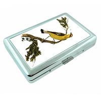 Perfection In Style Metal Silver Cigarette Case Vintage Birds Design 009