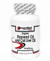 Organic Flaxseed and Cod Liver Oil (Emulsified Dry) 500mg/500mg 200 Capsules ~ Renevitol