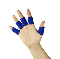 20 Pieces of Basketball Finger Volleyball Knuckle Finger Guards Sports Protective Gear Anti-Slip Bandages Long Protective Finger Sets Black
