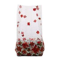25ct Small Red Winter Rose Poinsettia 7x2x3" Cello Cellophane Treat Food Snack Bags nfLG -696