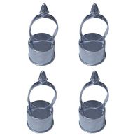 MTB Chain Link Fence Loop Cap 1-5/8 Inches Aluminum,Pack of 4