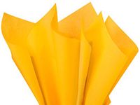 24 Gift Grade Tissue Paper Sheets - 20 x 30" Soft fold Packed Choose Color (Goldenrod)