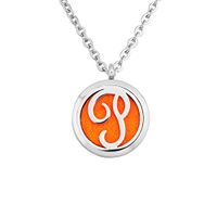 Cory Keyes 30mm A-Z Letter Alphabet Initial Essential Oil Diffuser Aromatherapy Locket Necklace (P)