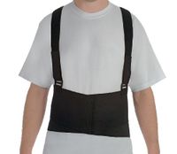 DMI Deluxe Work Belt Back Support Brace with Adjustable, Removable Shoulder Straps, Fits 40 to 54, Black