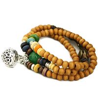 Natural Wooden Bead Essential Oil Diffuser Wrap Bracelet/ Choker Necklace