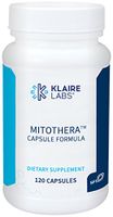 Klaire Labs Mitothera Capsule Formula - Mitochondrial Energy Focused Support with CoQ10 as Ubiquinone & Red Grape Extract, Soy-Free (120 Capsules)