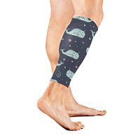 Calf Guard Sleeves Funny Cute Narwhal Unicorn Fish Sports Calves Guards Sleeves for Running, Basketball, Baseball, Football