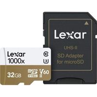 Lexar 32GB Professional 1000x microSDHC UHS-II Memory Card with SD Adapter, Up to 150MB/s Read Speed