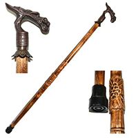 Nautical World Handmade Vintage Dragon Crafted Wooden Walking Stick Cane Antique Style