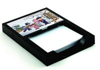 Personalized Friendly Folks Snowman Family - 1 Boy, 2 Girls Memo Holder