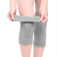 Winter Warm Thicken Knee Brace Knee Warmers Compression Sleeve Support for Women Men, Breathable Thermal Cotton Leg Warmer Knee Pads Protector for Cycling Skiing Arthritis Dance, 1 Pair (Grey)