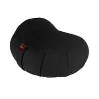 Crescent Natural Cotton Yoga Meditation Zafu by Yogavni(TM) (Black)