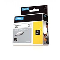 DYMO Authentic Industrial Heat Shrink Tubes for  Industrial RhinoPro Label Makers, Black on White, 3/4" (18057)