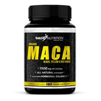 Organic Maca Root Powder Capsules - 1500MG – Made with Black, Red, Yellow Peruvian Maca Root Extract & Black Pepper - Energy, Performance & Mood Supplement for Men and Women