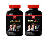Anxiety and Stress Relief Supplements - Stress B with C Natural Relief Formula for Adults - Mood Support - Anxiety Relief - Chamomile Flowers - 2 Bottles (180 Tabs)