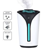 Voulttom Aromatherapy Essential Oil Diffuser, 170ml Whisper-Quiet Portable USB Ultrasonic Cool Mist Humidifier Auto Shut-Off and 7 Fascinating LED Night Lights for Baby Rooms Homes Offices Cars(Black)