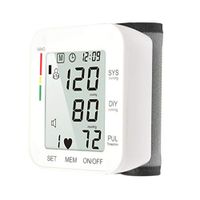 Digital Wrist Blood Monitor Heart Beat Meter Oscillometric Pressure Guage Pulse scanning LCD Home Health Care Tonometer