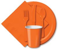 Creative Converting Dinner Plates 9" 24/Pkg-Sunkissed Orange