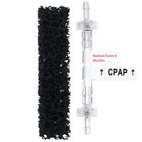 Essential Values 6 Month Supply Cartridge Filter Replacement (Charcoal Sponge + Check Valve) – an Aftermarket Replacement for SoClean 2 Machines | Model SC1200 – Grey Cartridge Sold Separately