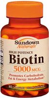 Sundown Biotin 5000 mcg Capsules 60 Capsules (Pack of 10)