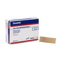 Coverlet Fabric Adhesive Bandages - Strips - 1in x 3in - 100 ea/bx